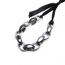 All Locked Up Ribbon Necklace
