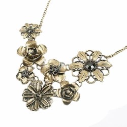 Vintage Flower Waterfall Necklace